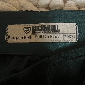 Rock & Roll Cowgirl Dark Green Flare Jeans